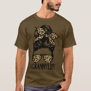Women Hashtag GrannyLife Leopard Bandana Granny Me T-Shirt