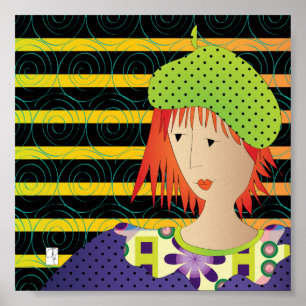 Women Hats Beret Poster