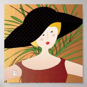 Women Hats Brimmed Poster