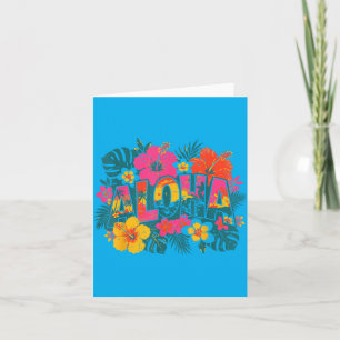 Women Hawaiian T Shirts Teen Girl Aloha Hawaii Card