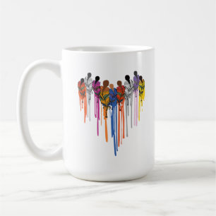 Women Heart Shape Watercolor Native American Coffee Mug
