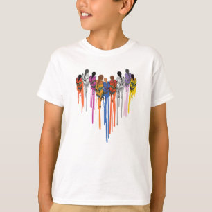 Women Heart Shape Watercolor Native American  T-Shirt