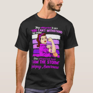 Women I Am The Storm Epilepsy Awareness Warrior  T-Shirt