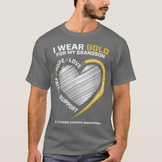 Women I Wear Gold For My Grandson Childhood Cancer T-Shirt