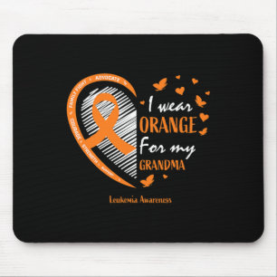 Women I Wear Orange For My Grandma Leukaemia Aware Mouse Pad