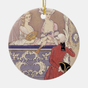 Women in a Theatre Box, illustration from 'Les Lia Ceramic Ornament