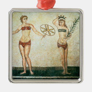 Women in 'bikinis' metal ornament