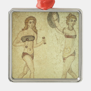 Women in 'bikinis' metal ornament
