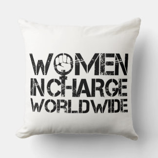 Women in Charge Worldwide Throw Pillow