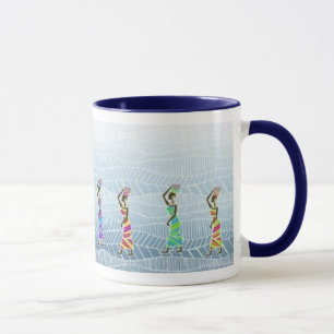 Women in Colourful Fabrics - Mug