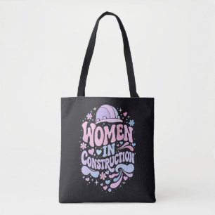 Women In Construction Retro Empowerment Tote Bag