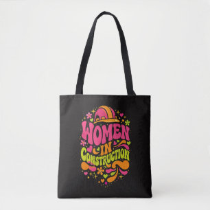 Women In Construction Retro Empowerment Tote Bag