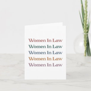 Women In Law Retro Attorney Law School Student Card