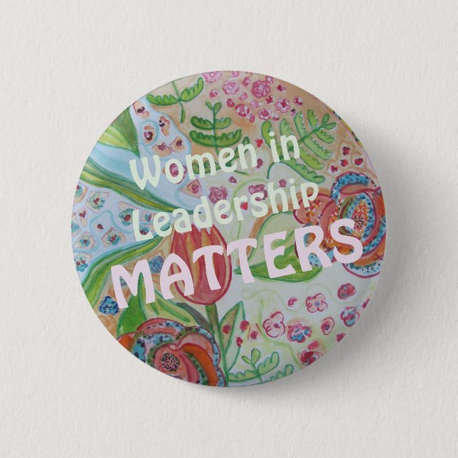 Women in Leadership Matters 2 Inch Round Button (Front)