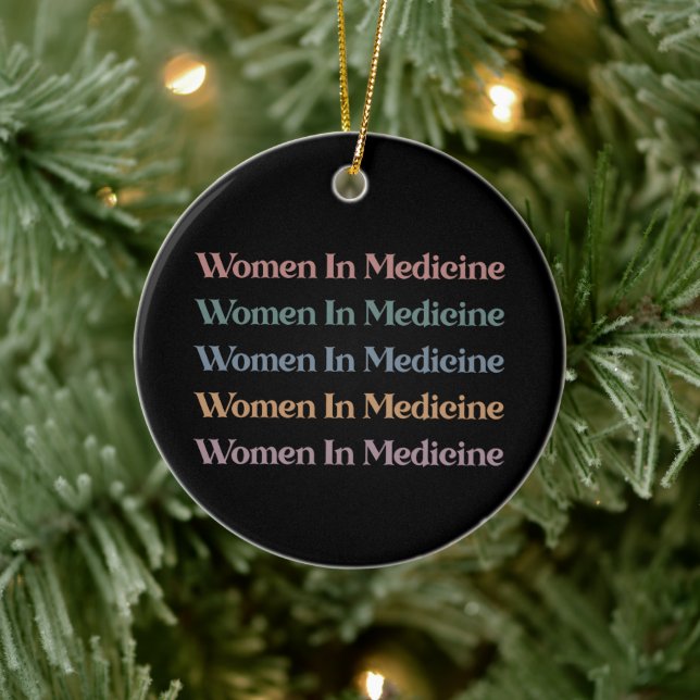 Women in Medicine Retro Future Nurse Med Student Ceramic Ornament (Tree)