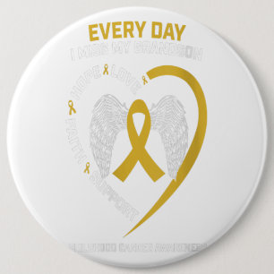Women In My Memory Miss My Grandson Childhood Gift 6 Inch Round Button