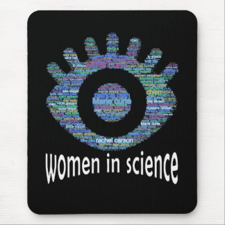 Women In Science Girls Eye Word Fill Design Mouse Pad