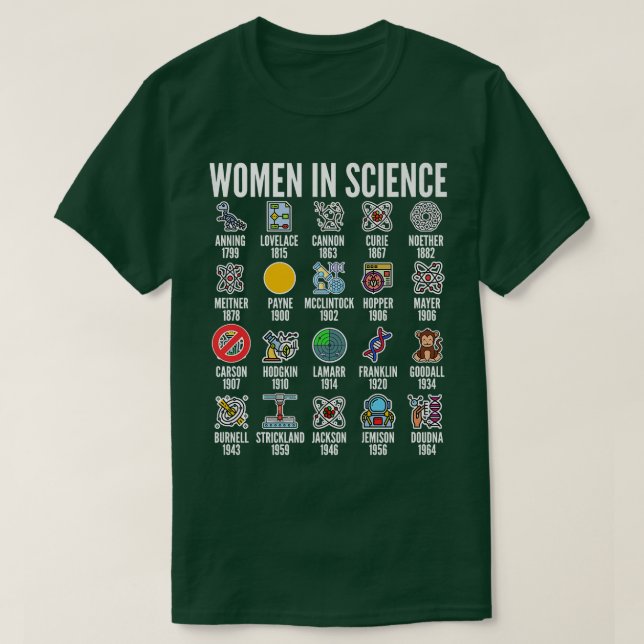 Women in Science Premium  T-Shirt (Design Front)