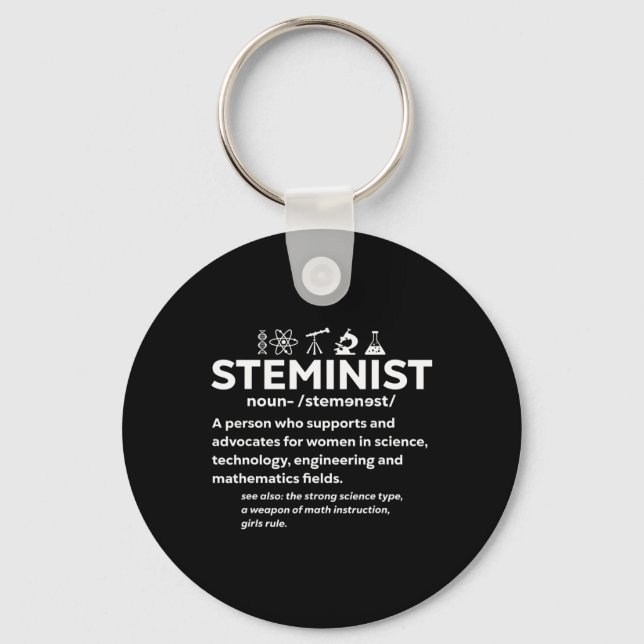 Women In Science Steminista Steminist 1  Keychain (Front)