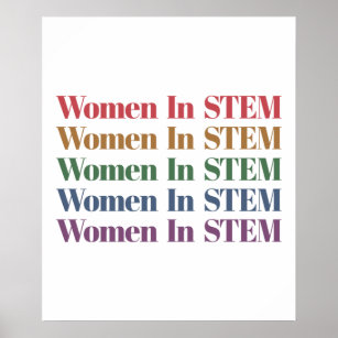Women In Stem Science Technology Engineering Math Poster