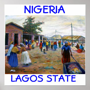 women in the market 1a , LAGOS STATE NIGERIA , ... Poster