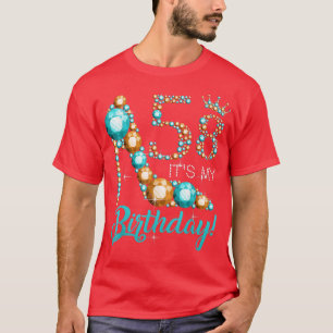 Women It's My 58th Shoe Crown Happy 58th birthday  T-Shirt