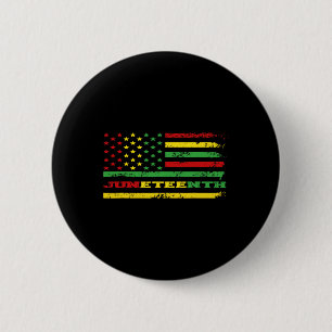 Women Juneteenth Flag African American  2 Inch Round Button