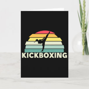 Women Kickboxing Martial Arts Retro Karate Girls K Card