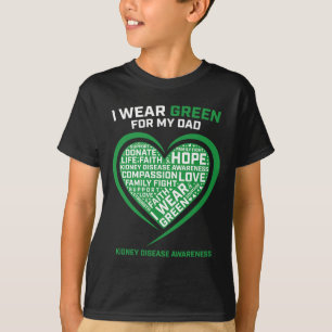 Women Kids Gifts Dad Kidney Transplant Disease Awa T-Shirt