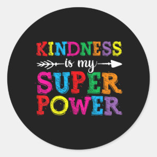 Women Kindness Shirts Powered By Kindness Anti Classic Round Sticker
