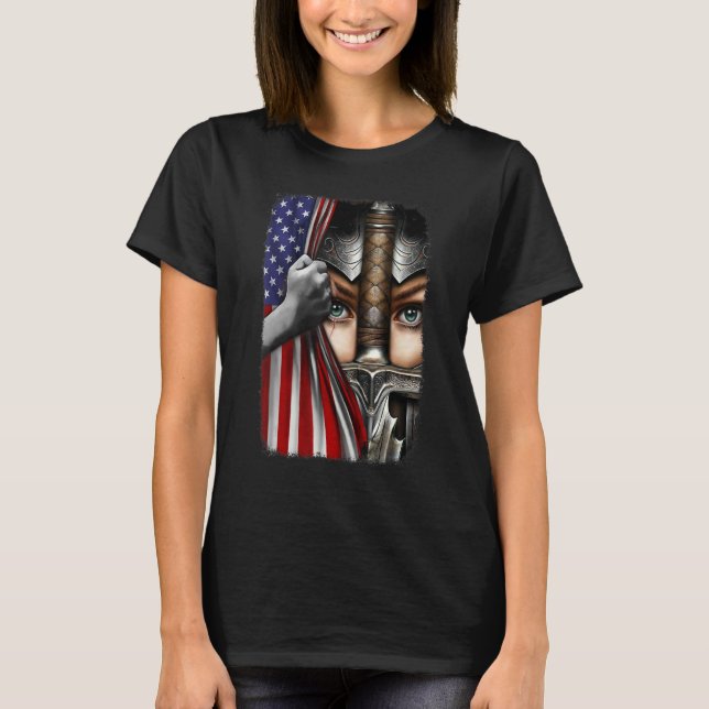 Women Knight Templar I Am A Child Of God A Warrior T-Shirt (Front)