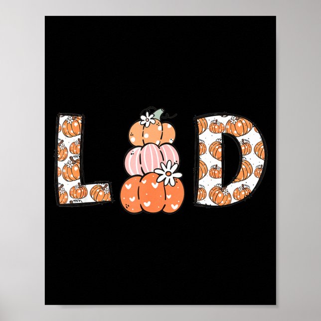 Women Labor And Delivery Nurse Fall Pumpkins Thank Poster (Front)