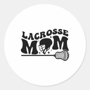 Women Lacrosse Mom Lacrosse Stick Wife  Classic Round Sticker
