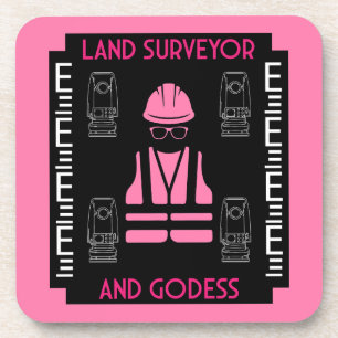 Women land surveyors coaster