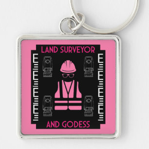 Women land surveyors keychain