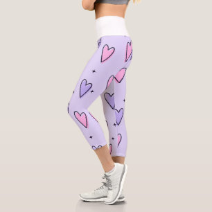 Women Leggings love pink colour