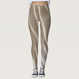 women leggings shiny white chrome