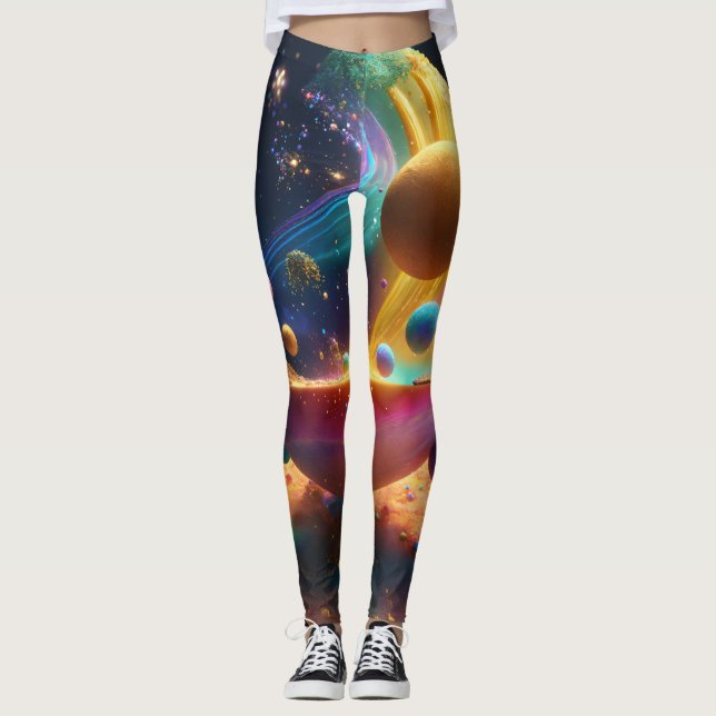 women leggings space model (Front)
