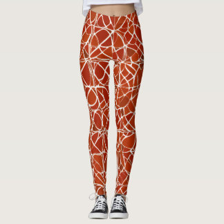 women leggings with red floral designs
