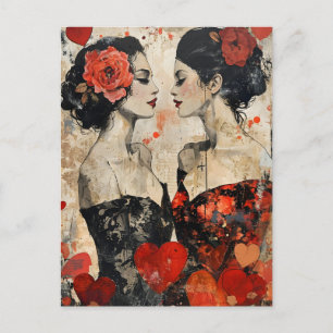 Women LGBTQ Valentine's Day Postcard