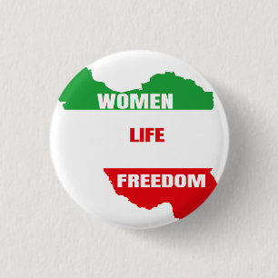 Women Life Freedom Support Women of Iran 1 Inch Round Button