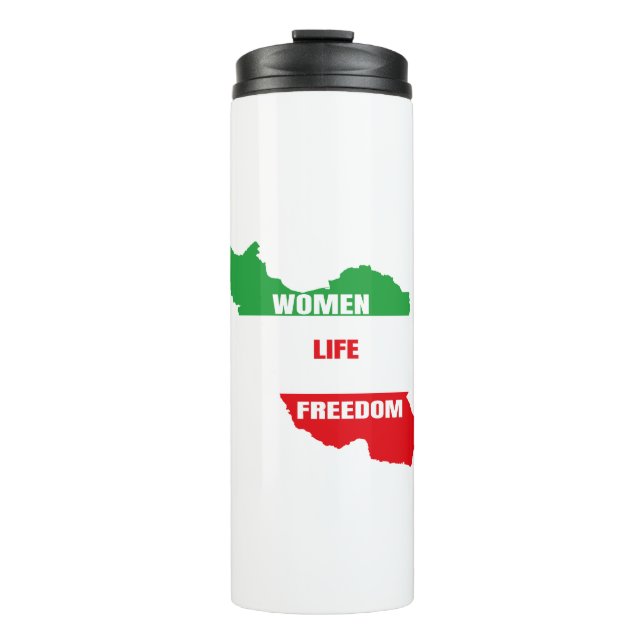 Women Life Freedom Support Women of Iran Thermal Tumbler (Front)