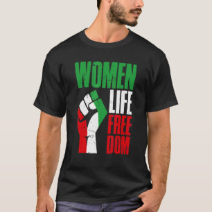 Women Life Freedom Vintage Iranian Distressed Free T-Shirt