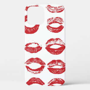 Women lips set. Hand drawn watercolor lips isolate iPhone 12 Case