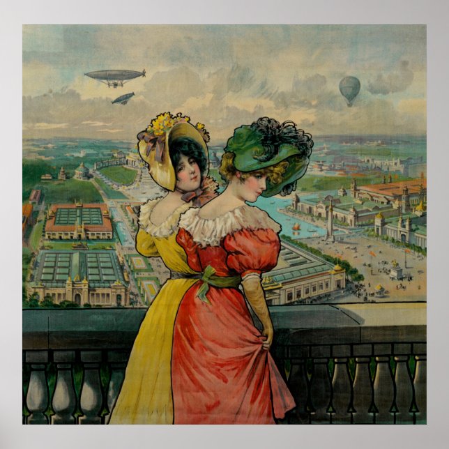 Women Looking at the World's Fair, 1904 Poster (Front)