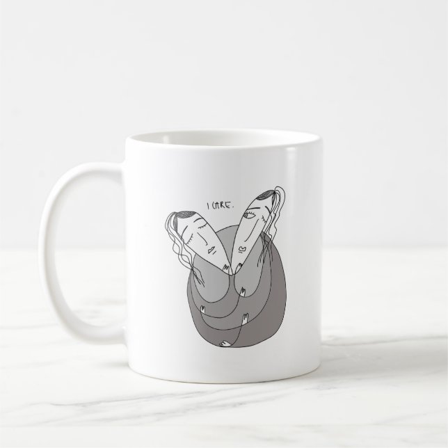 Women love lgbt pride loveislove coffee mug (Left)