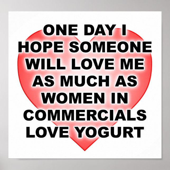 Women Love Yogurt Funny Poster (Front)