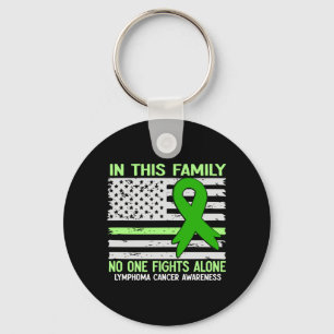 Women Lymphoma Cancer Flag Usa Lymphoma Cancer Keychain