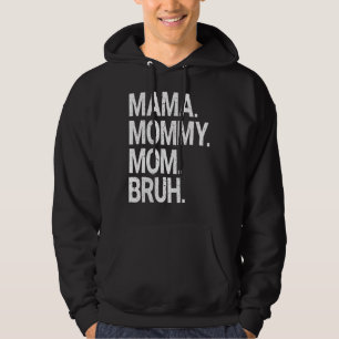 Women Mama Mommy Mom Bruh Mommy And Me Leopard Mot Hoodie