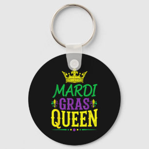 Women Mardi Gras Queen Carnival Jester Beads Parad Keychain